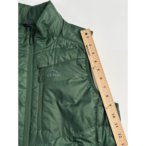 LL Bean Primaloft Packaway Puffer Vest Women’s Medium Reg Green Full Zip - Picture 14 of 14